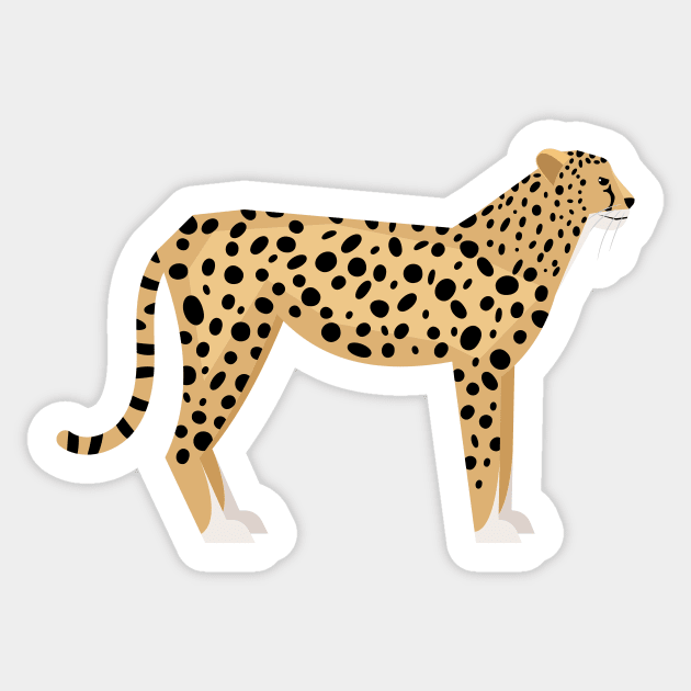 Cheetah Sticker by JunkyDotCom